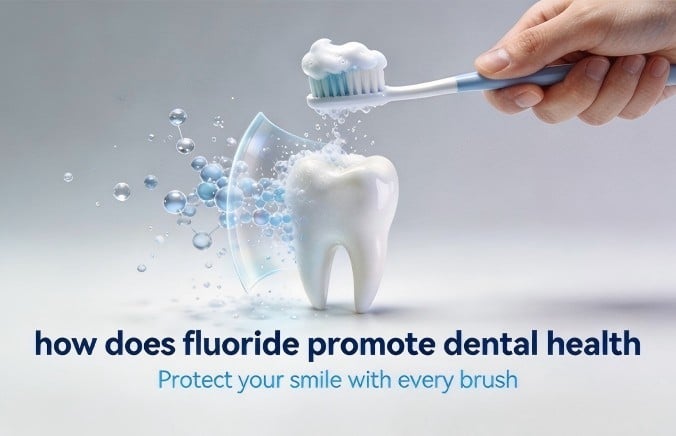 How do fluoride promote dental health?