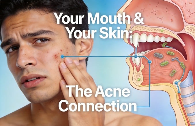 Experiencing persistent acne? The problem might not just be skincare; your dental health could also be a factor.
