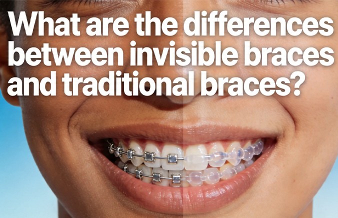 What are the differences between invisible braces and traditional braces?