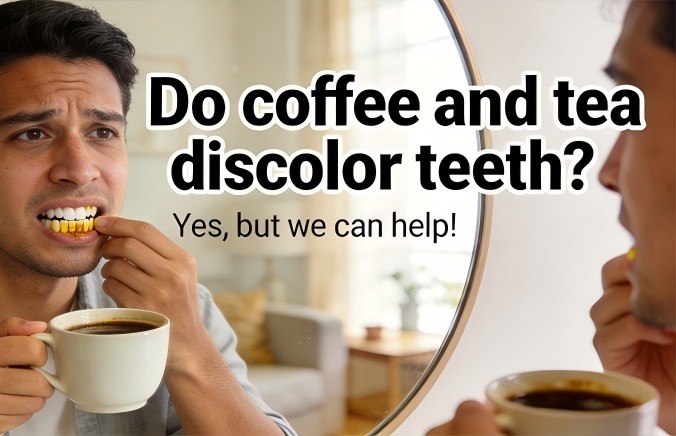 Do coffee and tea discolor teeth?