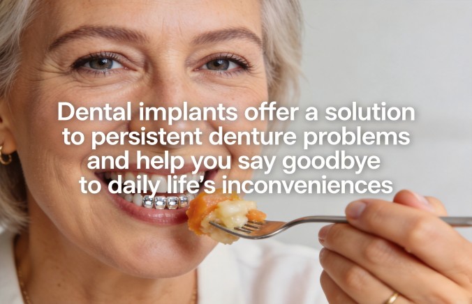 Dentures that constantly fall out or become unstable – choose dental implants to say goodbye to life's troubles