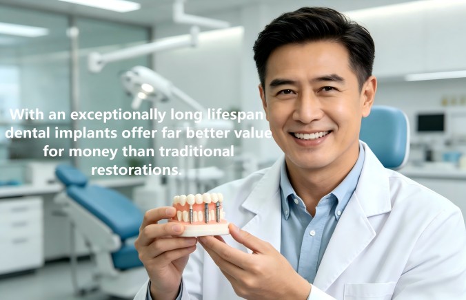 Superior Lifespan: Dental Implants Offer Far Greater Cost-Effectiveness Than Traditional Restorations